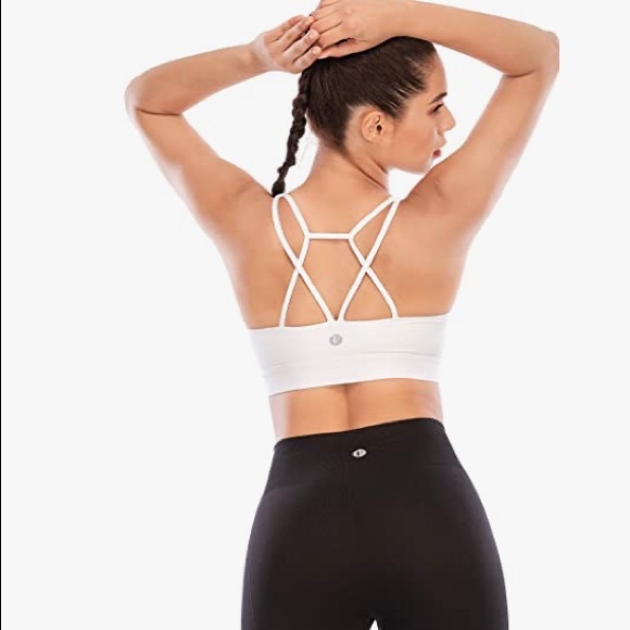 Angelic CrossLink White Workout Bra• Super Support - Picture 2 of 5